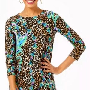 Lilly Pulitzer Brown and Black Graphic Maxi Dress